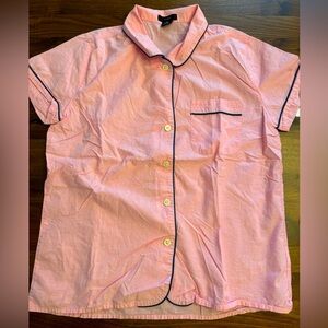 J. Crew Factory Short-Sleeve Pajama Set W/ Cropped Pant Women's Size Medium